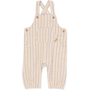 HEMA Newborn Tuinbroek Strepen Ecru (ecru)