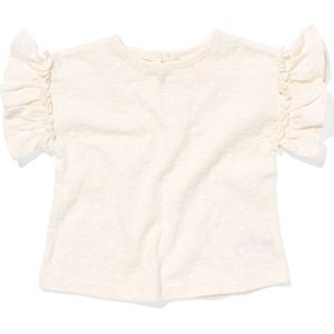HEMA Baby T-shirt Broderie Gebroken Wit (gebroken wit)