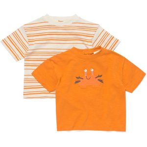 HEMA Baby T-shirts - 2 Stuks Bruin (bruin)