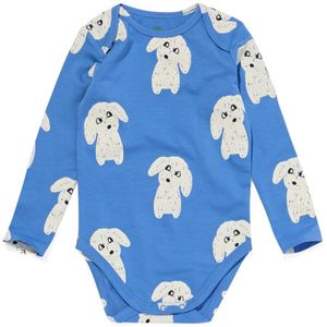 HEMA Romper Biologisch Katoen Met Stretch Honden Blauw (blauw)