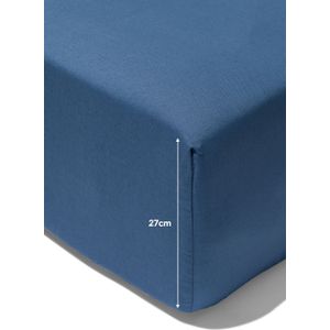 HEMA Boxspring Hoeslaken Zacht Katoen 90x220 Blauw (blauw)