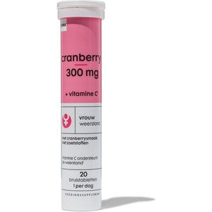 HEMA Cranberry 300mg + Vitamine C Bruistabletten - 20 Stuks