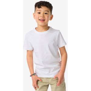 HEMA Kinder T-shirts Biologisch Katoen - 2 Stuks Wit (wit)