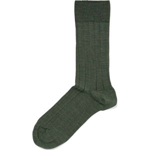 HEMA Herensokken Rib Wol Groen (groen)
