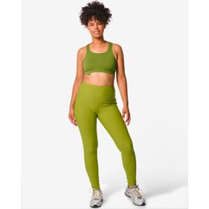 Groene Gemêleerde Squat Proof Sportlegging 