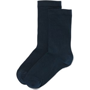 HEMA Dames Sokken Met Biologisch Katoen - 2 Paar Donkerblauw (donkerblauw)