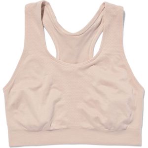 HEMA Naadloze Sporttop Medium Support Creme (creme)