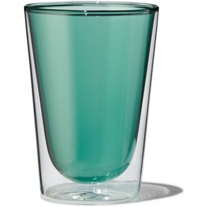 HEMA Dubbelwandig Glas 350ml Groen