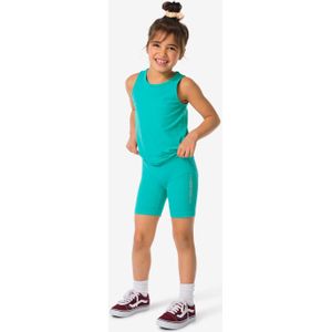 HEMA Kinder Korte Sportlegging Naadloos Turquoise (turquoise)
