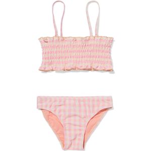 HEMA Kinder Bikini Smock Met Ruiten Roze (roze)