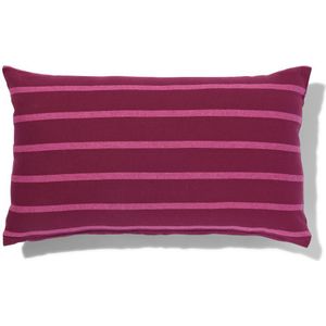 HEMA Kussenhoes Streep Bordeaux / Roze 50x30 (bordeauxrood)