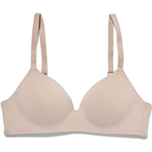 HEMA Voorgevormde Bh Zonder Beugel Recycled/micro Beige (beige)