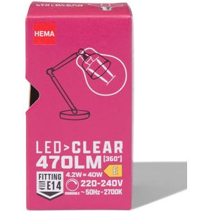 HEMA Led Kogel Clear E27 2.4W 470lm Dim