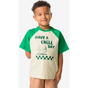 HEMA Kinder T-shirt Geblokt Groen (groen)