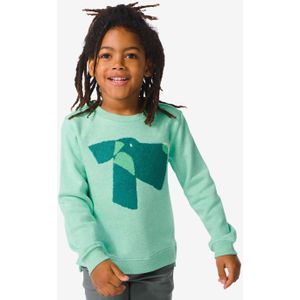 HEMA Kindersweater Met Badstof Hond Groen (groen)
