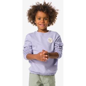 HEMA Kinder Sweattop Gezichtje Paars (paars)