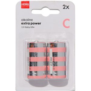 HEMA C Alkaline Extra Power Batterijen - 2 Stuks