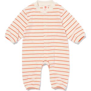 HEMA Newborn Jumpsuit Rib Met Strepen Ecru (ecru)