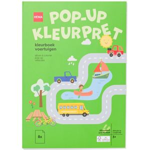 HEMA Pop-up Kleurboek Voertuigen 27x19