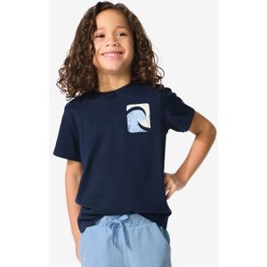 HEMA Kinder T-shirt Eiland - 2 Stuks Blauw (blauw)