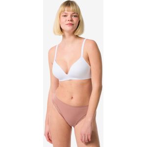 HEMA Damesslip Naadloos Micro Met Kant Lichtbruin (lichtbruin)