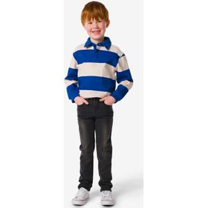 HEMA Kindersweater Polo Strepen Blauw (blauw)