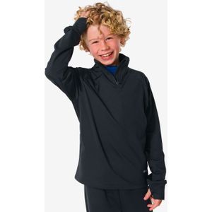HEMA Kinder Fleece Sportshirt Zwart (zwart)