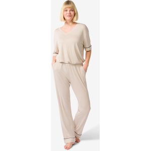 HEMA Dames Pyjamabroek Viscose Creme (creme)