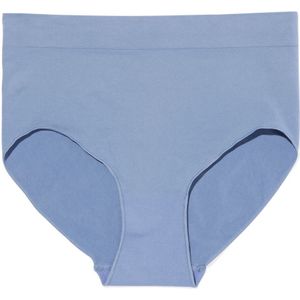HEMA Damesslip Hoge Taille Naadloos Micro Middenblauw (middenblauw)