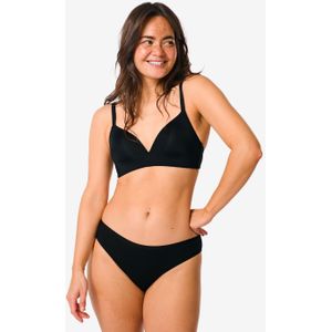 HEMA Dames Slips Stretch Katoen - 2 Stuks Zwart (zwart)