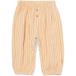 HEMA Newborn Broek Mousseline Strepen Geel (geel)