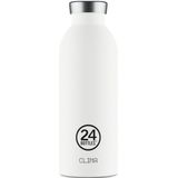 Thermos Trinkflasche aus Edelstahl 500 ml, weiss,  personalisierbar, Clima Bottle  Ice White  - 24Bottles