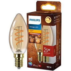 Philips LED lamp E14 | Kaars B35 | Filament | Goud | 2200K | Dimbaar | 3W (25W)