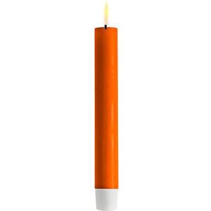 Led dinerkaars 15 cm | Oranje | 3D vlam | 2 stuks | Deluxe HomeArt
