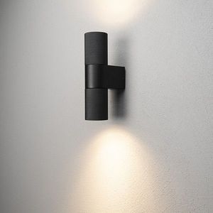 Wandlamp buiten GU10 | Up & Down | Temi | IP54 | Zwart | Konstsmide