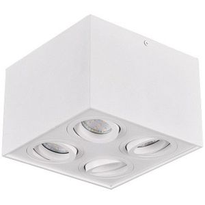 Trio led opbouwspot | Vierkant | Biscuit | Wit | 4x GU10 fitting