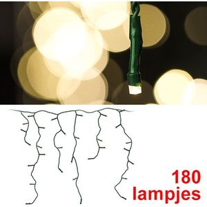 IJspegelverlichting 9 meter | warm wit | 180 lampjes