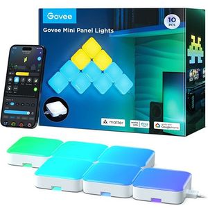 Govee Smart Mini Panel Lights | Wi-Fi + Bluetooth | 10 stuks