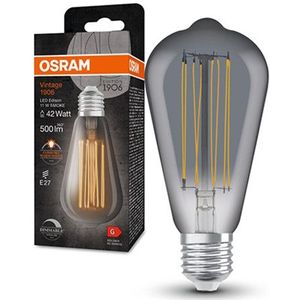Osram LED lamp E27 | Edison ST64 | Vintage 1906 | Smoke | 1800K | Dimbaar | 11W (42W)