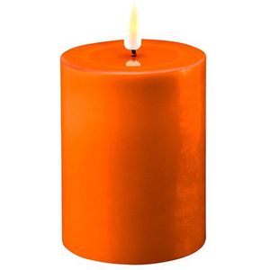 Led kaars 7,5 x 10 cm | Oranje | 3D vlam | Deluxe HomeArt