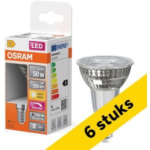 6x Osram E14 LED spot | 2700K | Dimbaar | 3.7W (50W)