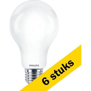 6x Philips LED lamp E27 | Peer A67 | Mat | 4000K | 13W (120W)