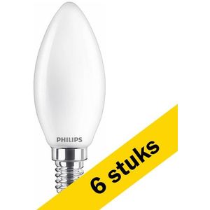 6x Philips LED lamp E14 | WarmGlow | Kaars B35 | Mat | 2200-2700K | Dimbaar | 3.4W (40W)