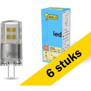 6x 123led G4 LED capsule | SMD | Helder | 2700K | Dimbaar | 2W (20W)