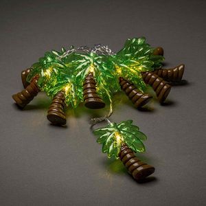 LED Decoratiesnoer met 10 palmbomen 3125-903, warmwit met timer (Konstsmide)