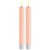 Luxe LED kaars - Light Pink LED Dinner Candle D2,2 x 15 cm (2 pcs.) - net een echte kaars! Deluxe Homeart