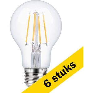 6x 123led E27 filament led-lamp peer dimbaar 4.2W (40W)