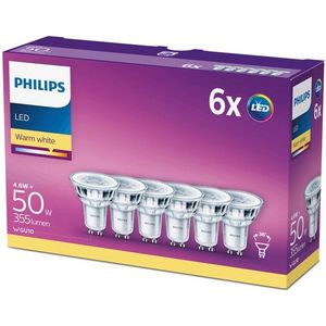 Philips GU10 LED spot | 2700K | 4.6W (50W) | 6 stuks