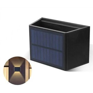 Solar wandlamp | Up & Down | 80 lumen | 2700K | IP65 | Zwart
