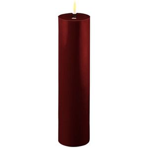 Led kaars 5 x 20 cm | Bourgogne Rood | 3D vlam | Deluxe HomeArt